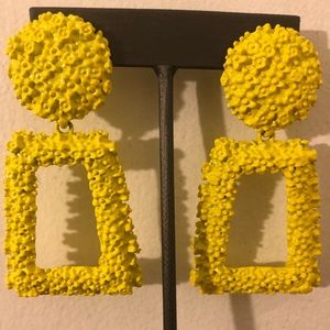 Chic Yellow Square Large Earrings SALE!!